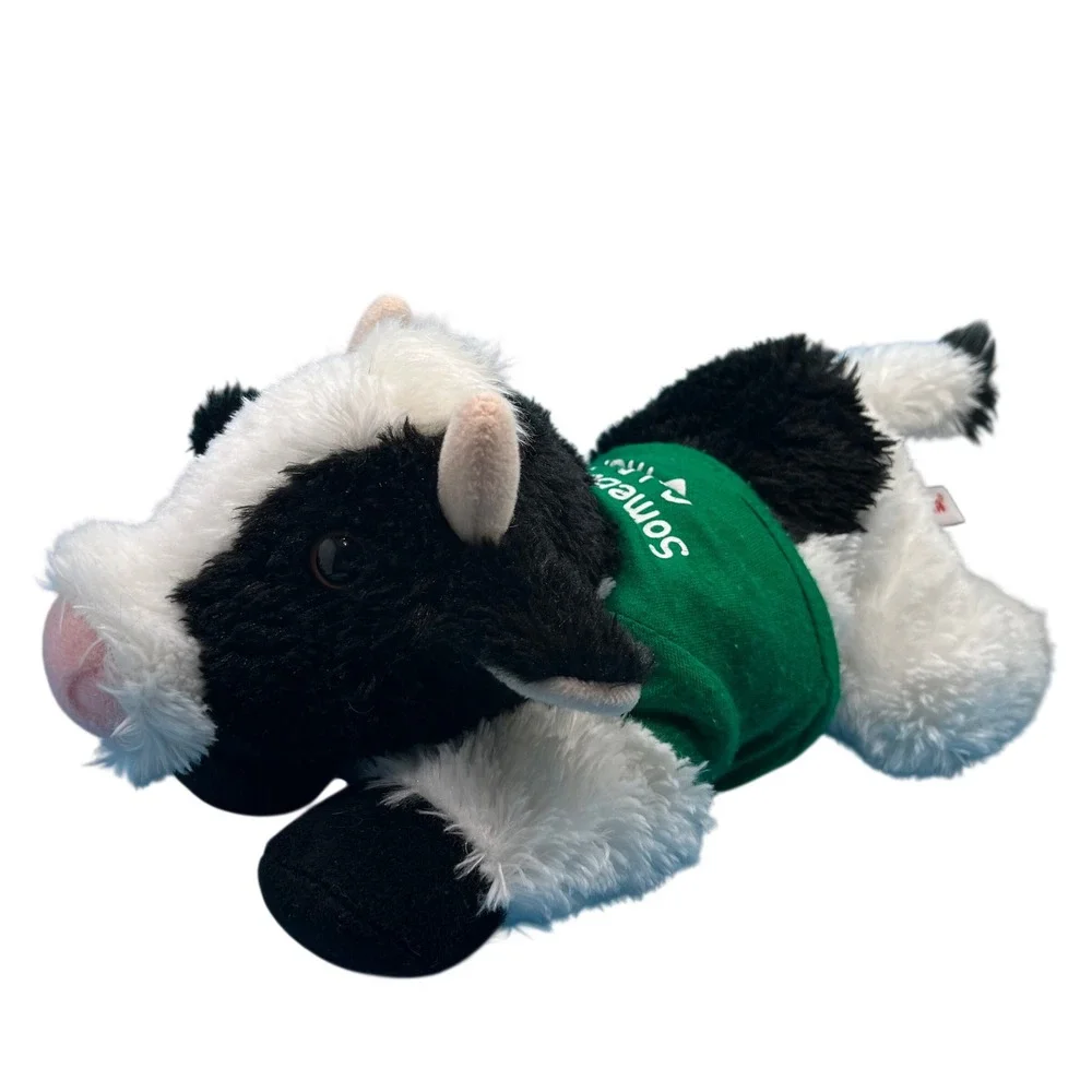 Aurora Plush Cow Stuffed Animal Cal Poly Green‎ Shirt Somebody Loves Me